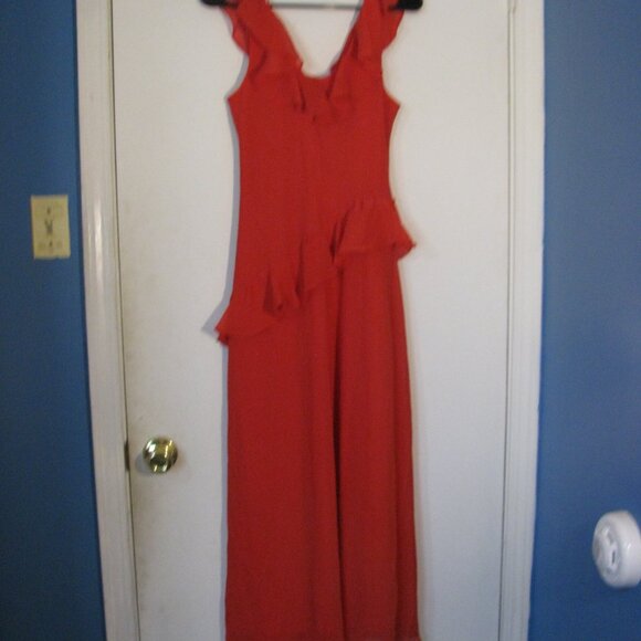 * A New Day Slip Dress Small NWT $40 Red Ruffles Fully Lined Maxi New - Picture 7 of 7